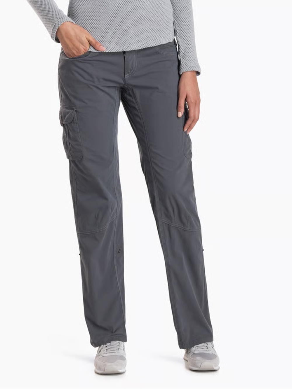 Kuhl Splash Roll-Up Pant in Shadow Gray Womens 6 Short